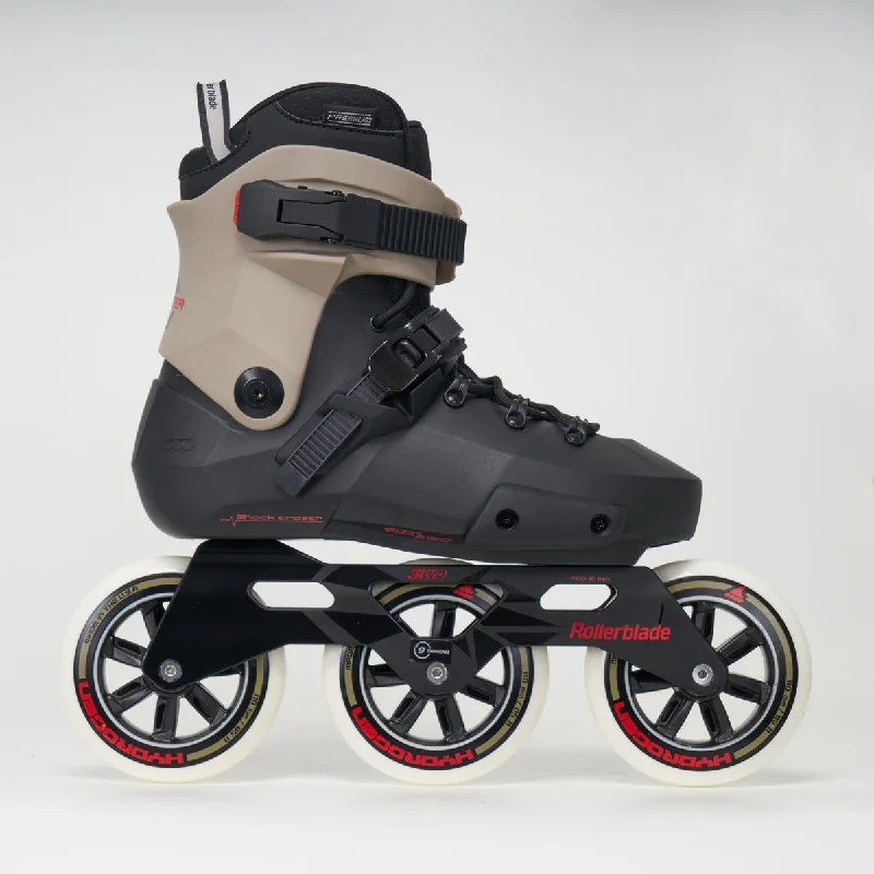 Comfortable Skate Shoes for Casual Riders-Rollerblade Twister Edge 110 3WD Inline Skates - Black/Sand