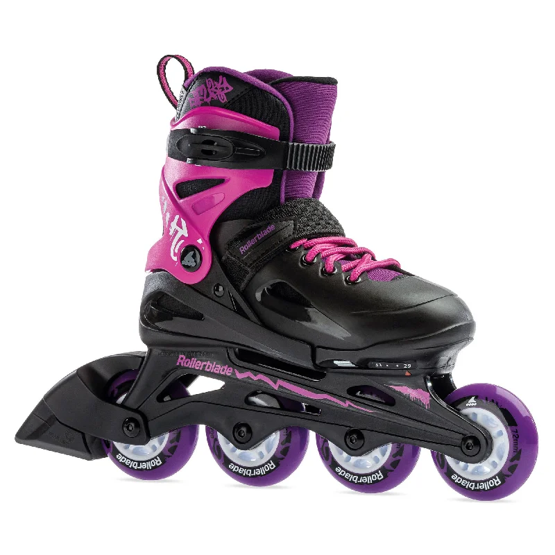 Soft-Boot Inline Skates for Comfort and Flexibility-Rollerblade Fury Girls Adjustable Urban Inline Skates