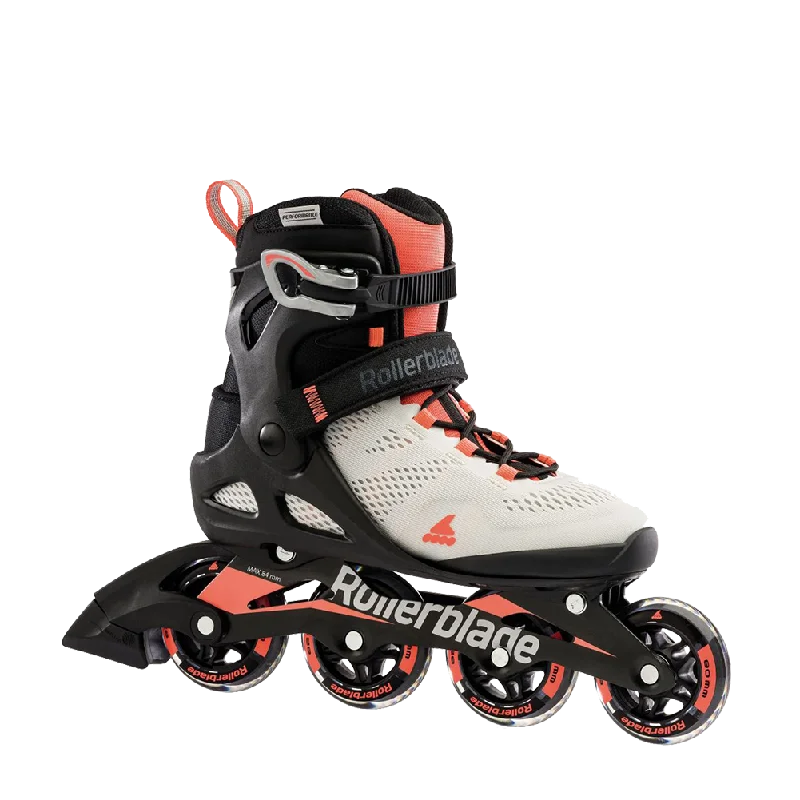 High-Quality Inline Skates for Urban Riders-Rollerblade Macroblade 80 W - Glacier Grey/Coral