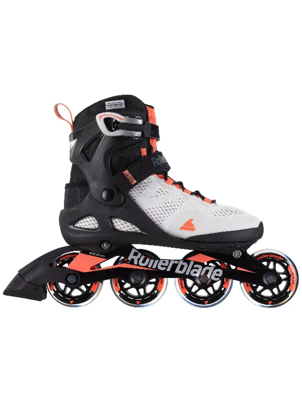 Adjustable Skates for Kids and Adults-Rollerblade Macroblade 80W - Grey/Coral