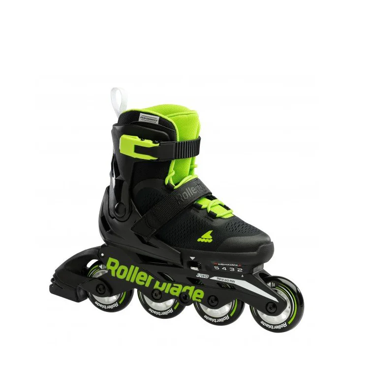 All-Terrain Roller Skates for Outdoor Fun-Rollerblade Microblade - Black/Green