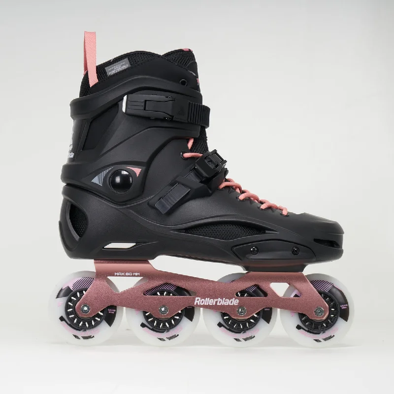 Complete Roller Skate Set for All Riders-Rollerblade RB Pro X Woman's Inline Skates - Black / Pink