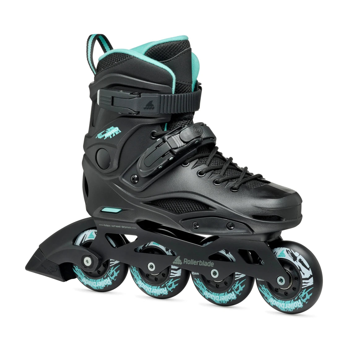 Custom Ice Skates for Personal Fit and Look-RB 80 W - Black/Light Blue