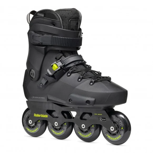 Adjustable Skate Shoes for Young Riders-Rollerblade Twister XT Black Inline Skates