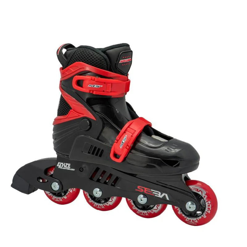 Comfortable Inline Skates with Soft Boots-Seba<br>Junior Black / Red