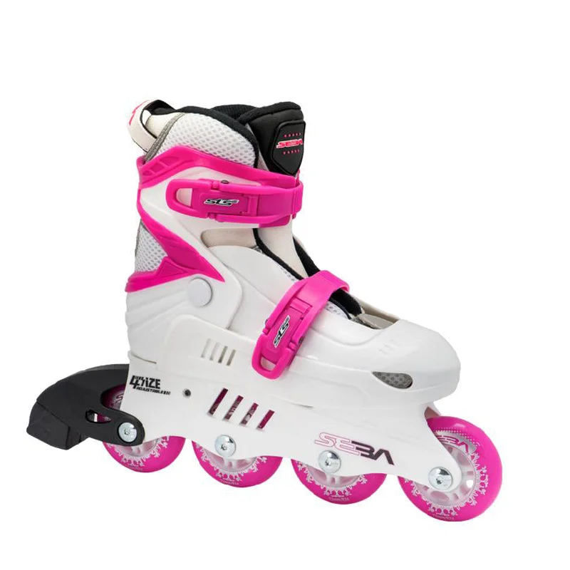 Customizable Inline Skates for Personalized Designs-Seba<br>Junior White / Pink