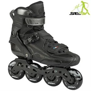 Adjustable Skates for Growing Kids-Seba TRIX 80 Black / Black In-Line Skates