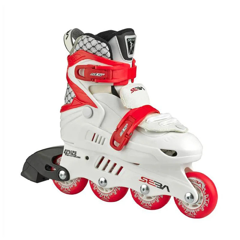 Durable Ice Skates for Outdoor Conditions-Seba<br>Junior White / Red