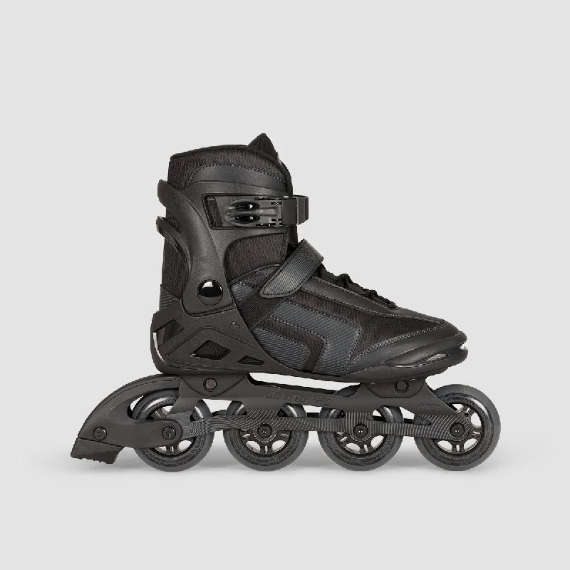 Comfortable Roller Skates with Soft Leather-SFR Air X-Pro 80 Inline Skates Black/Silver