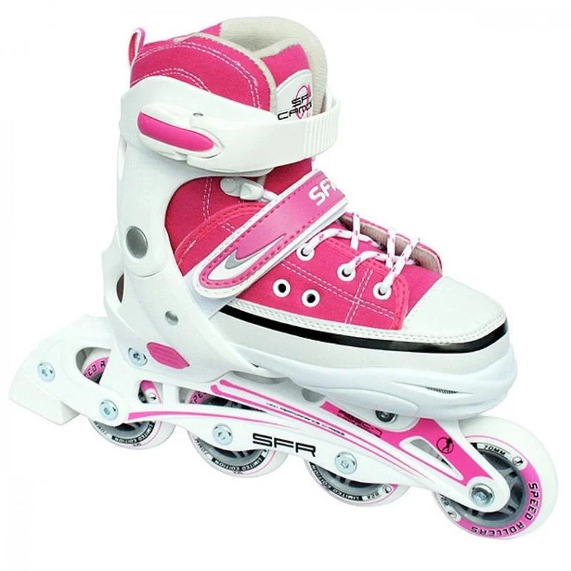 Performance Ice Skates for Figure Skating-SFR Camden - Inline Adjustable Skates - Pink