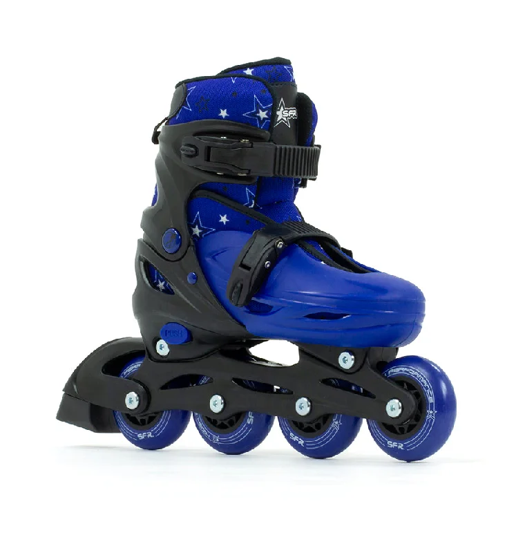 Soft Inline Skates for Comfortable Riding-SFR Plasma Adjustable Inline Skates - Blue