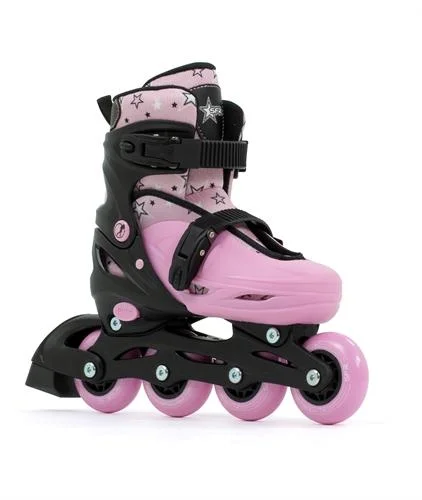 High-Quality Ice Skates for Smooth Turns-SFR Plasma Inline Skates Black Pink