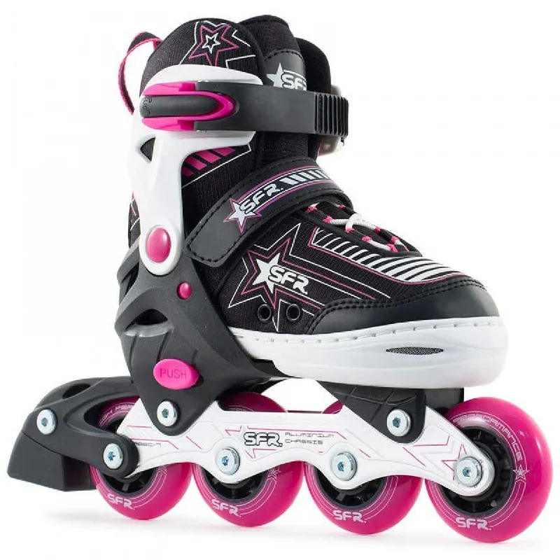 Comfortable Roller Skates for Smooth Rides-SFR Pulsar Adjustable Inline Skates Pink