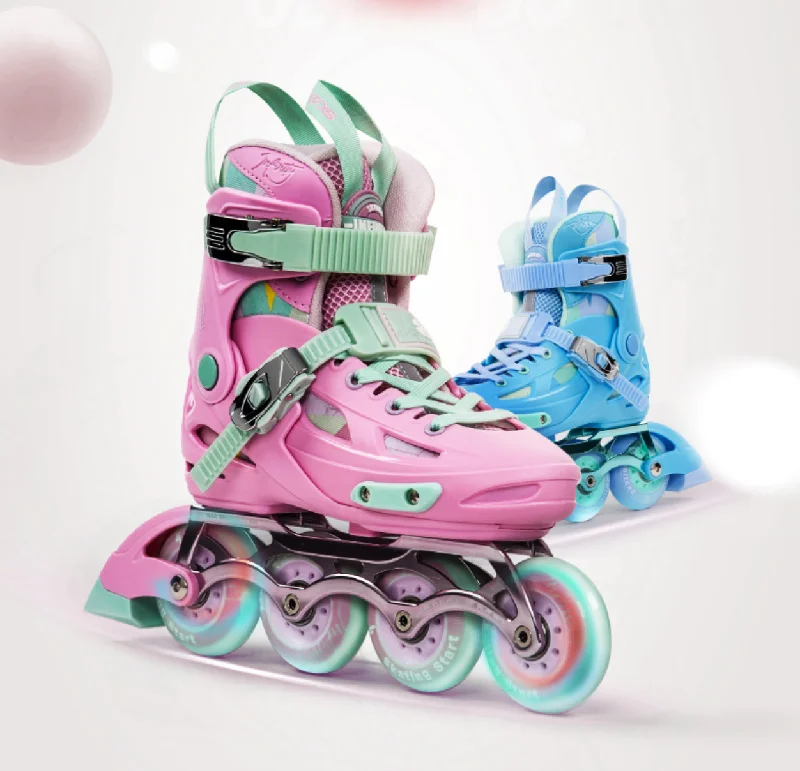 High-Performance Inline Skates for Pro Skaters-Infinity Adjustable Slalom Inline Skate - Blue or Pink