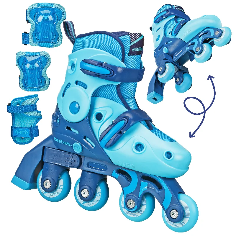 Roller Skates for Beginners with Safety Features-Switch Adjustable Boy's Roller Skates