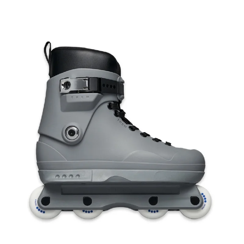 Stylish Roller Skates with Bright Designs-Them Skates 909 Grey 2022