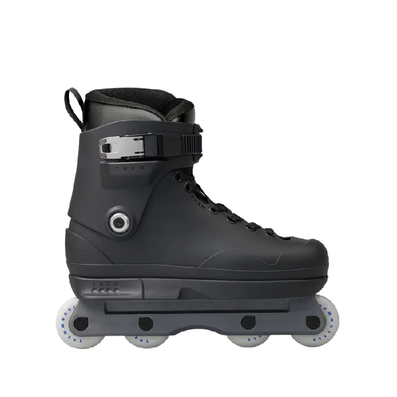 Comfortable Roller Skates with Soft Leather-Them Skates 909 Black/Grey - Skates