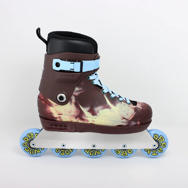 Comfortable Ice Skates for Family Skating Rinks-Wizard PR - Them Skates 909 Brain Dead