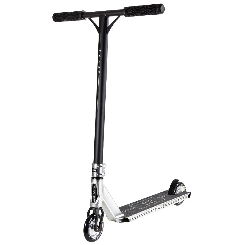 Trendy Sports Scooter for Active Riders-AO Scooters Maven Complete Stunt Pro Scooter - Silver