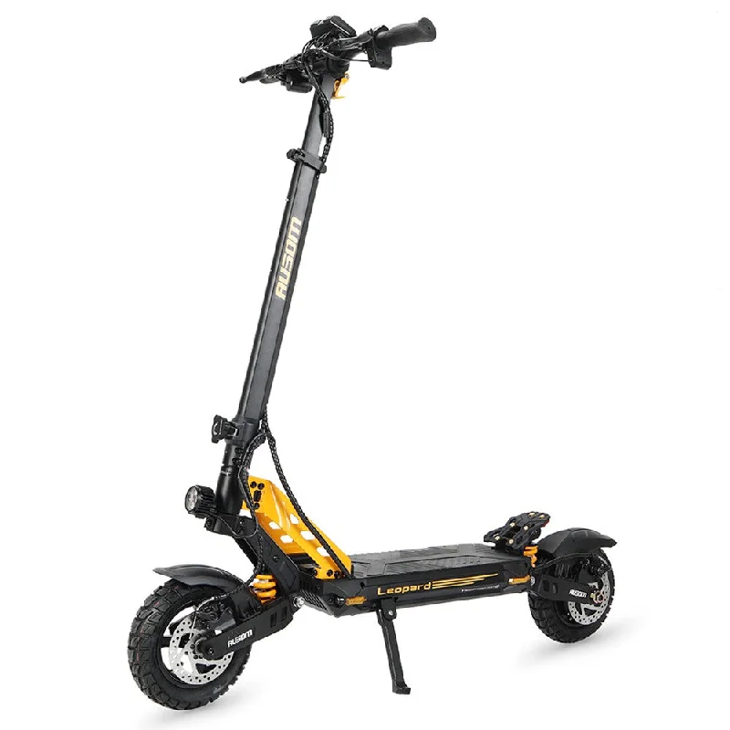 Durable Electric Scooter for All-Day Use-Ausom Leopard Electric Scooter with Seat 10" Tires 1000W 48V 20.8Ah Battery