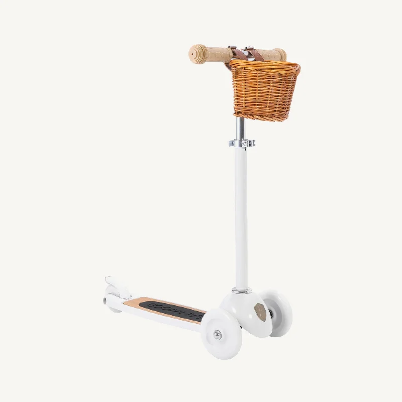 Smooth Riding Scooter for Easy Gliding-Banwood Scooter - White