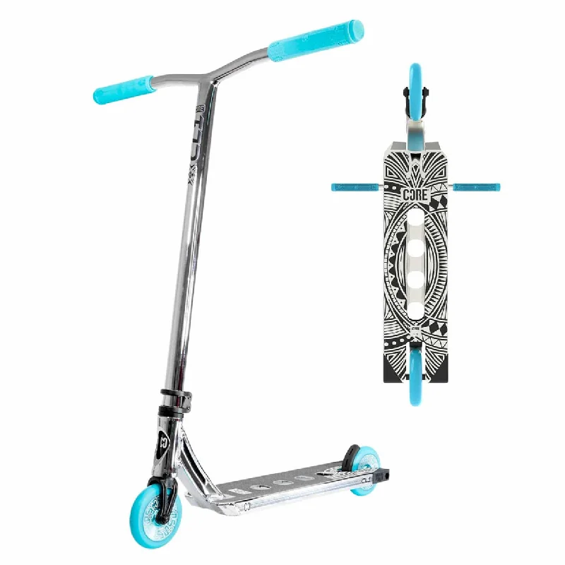 Custom Design Scooter for Personal Style-Core CL1 Complete Stunt Scooter - Chrome / Teal