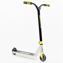 Portable Electric Scooter for On-The-Go Use-Dominator Airborne Complete Stunt Scooter - Anodised Silver / Black