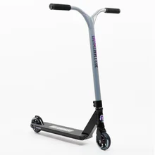 Comfortable Performance Scooter for Active Riders-Dominator Airborne Complete Stunt Scooter - Black / Grey