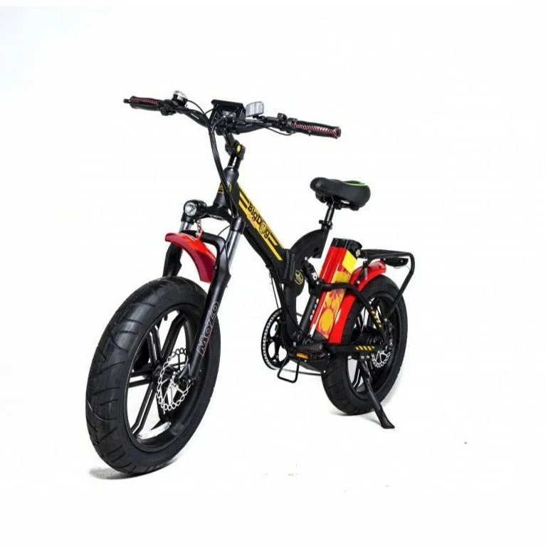 Black Frame Red Fenders with Gold Logo