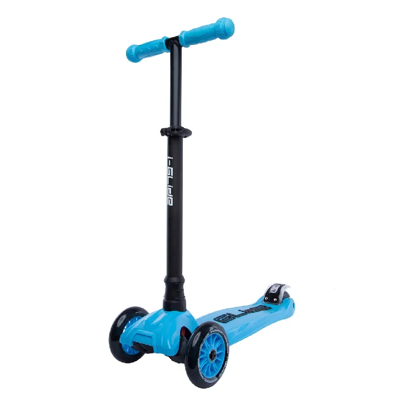 Electric Scooter with Large Tires for Better Stability-i-Glide 3-Wheel Kids Scooter V3 | Blue