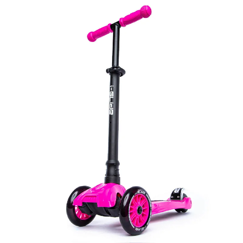 Compact Motorized Scooter for Fast Commuting-i-Glide 3-Wheel Kids Scooter V3 | Pink