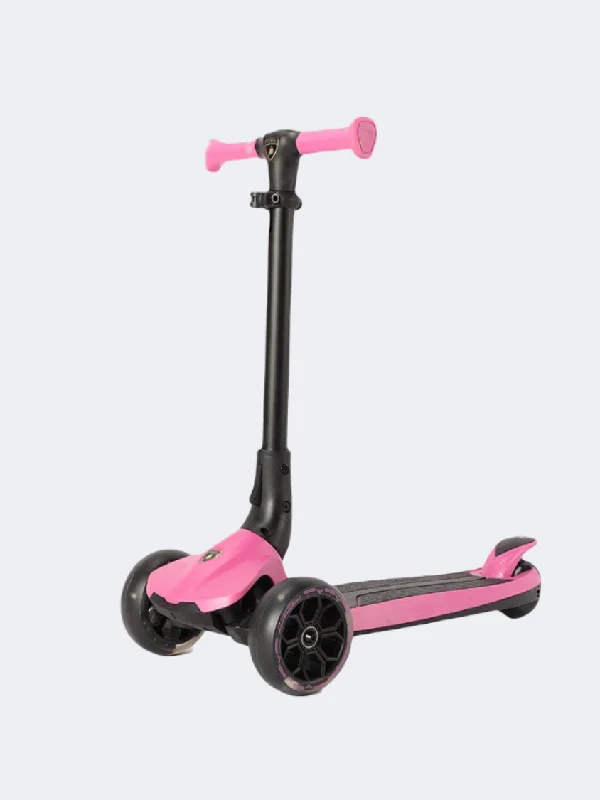 Stylish Urban Scooter for City Dwellers-Joerex Lamborghini 3 Wheel Kids Skating Scooter Pink