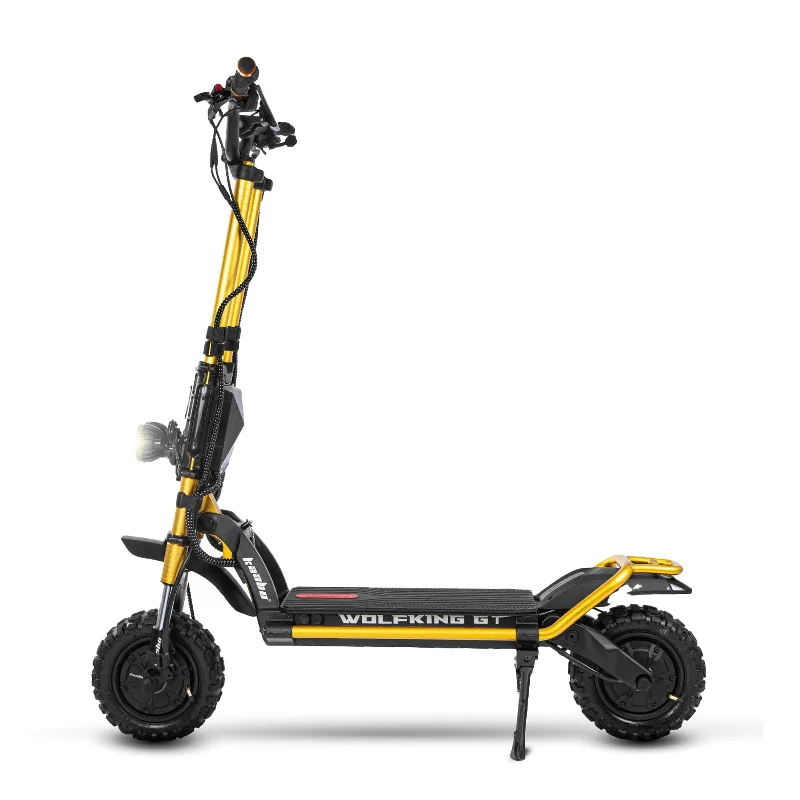 Electric Scooter for Efficient and Quick Travel-Kaabo Wolf King 11 GT Electric Scooter Gold