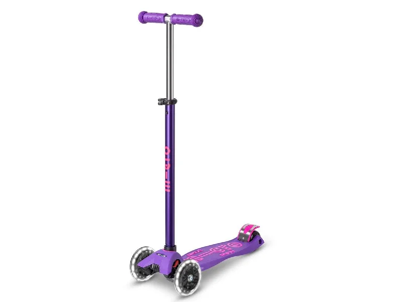 Comfortable Scooter with Suspension for Smooth Rides-Maxi Micro Deluxe LED Kids Scooter