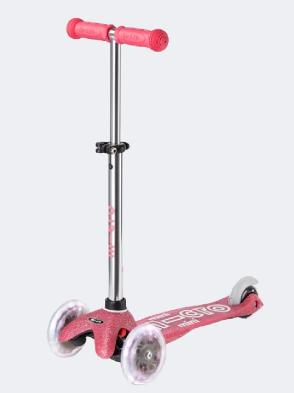 Comfortable Off-Road Scooter for Adventure Seekers-Micro Mini Deluxe Fairy Led Kids Skating Scooter Glitter Pink