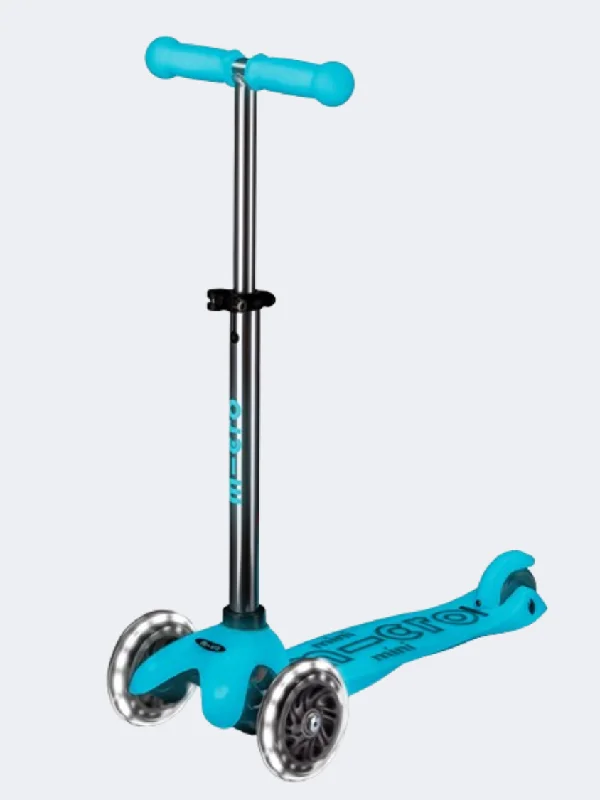 Easy Fold Scooter for Convenient Storage-Micro Mini Deluxe Glow Led Kids Skating Scooter Glacier Aqua