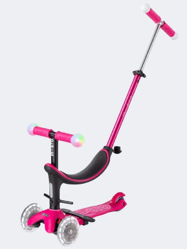 Stylish Kids Scooter for Fun and Play-Micro Mini2Grow Deluxe Magic Led Kids Skating Scooter Pink