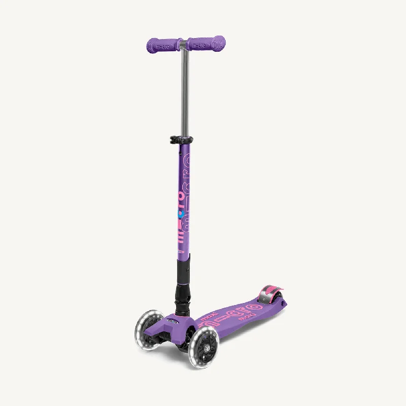 Trendy Eco-Friendly Electric Scooter for Sustainable Rides-Micro Scooters Maxi Micro Scooter Deluxe Foldable LED - Purple