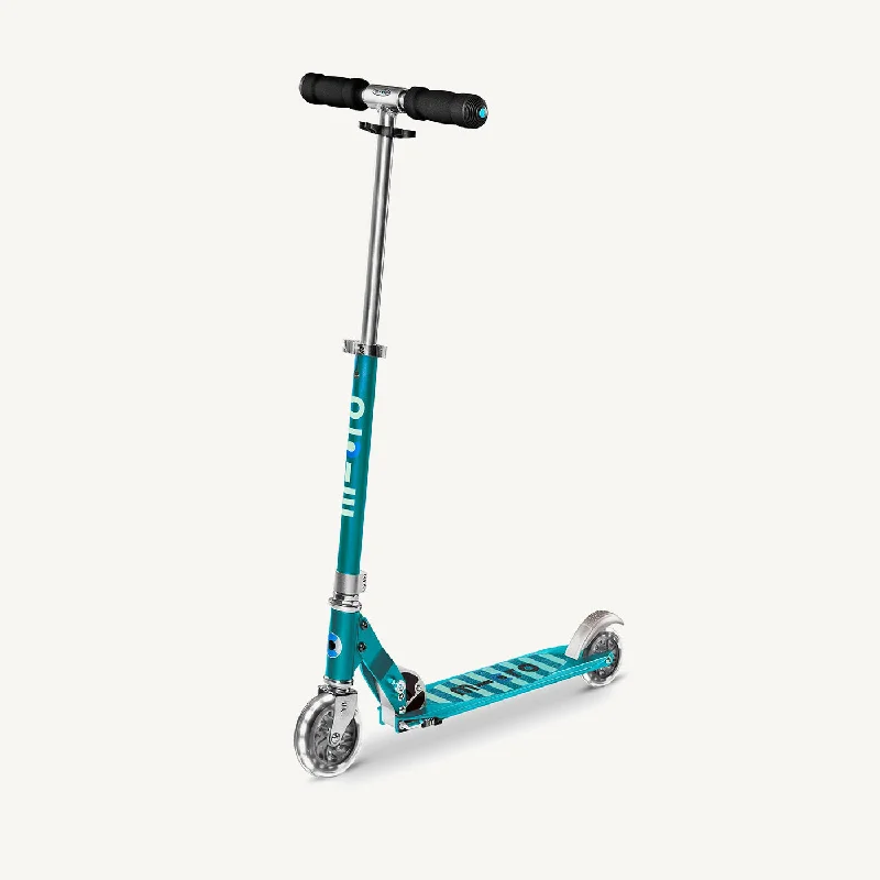 Foldable Electric Scooter for Easy Storage-Micro Scooters Micro Sprite Scooter Classic LED - Aqua