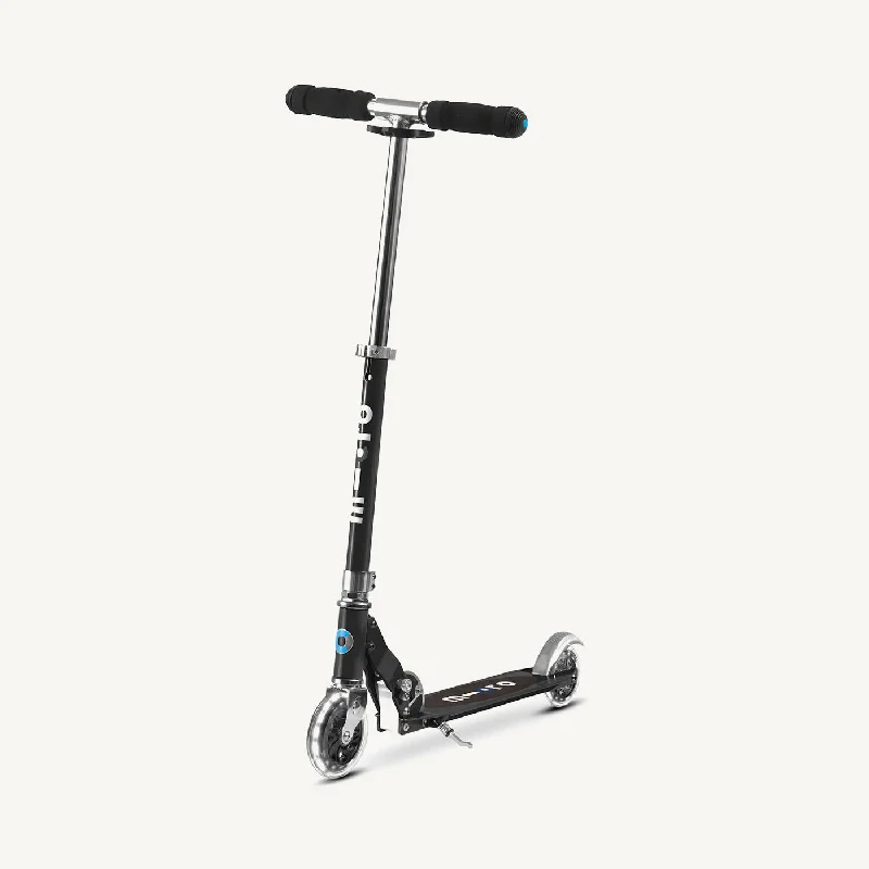 Smooth Handling Scooter for City Streets-Micro Scooters Micro Sprite Scooter Classic LED - Black