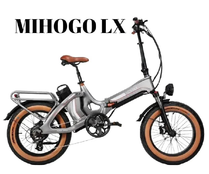 MIHOGO LX 4.0 Seated Folding Electric Bike - 48V 16Ah, 1000W Peak, 50kmh, 110km, Dual Hydraulic, Shimano 7-Speed, Removeable Battery, IP65