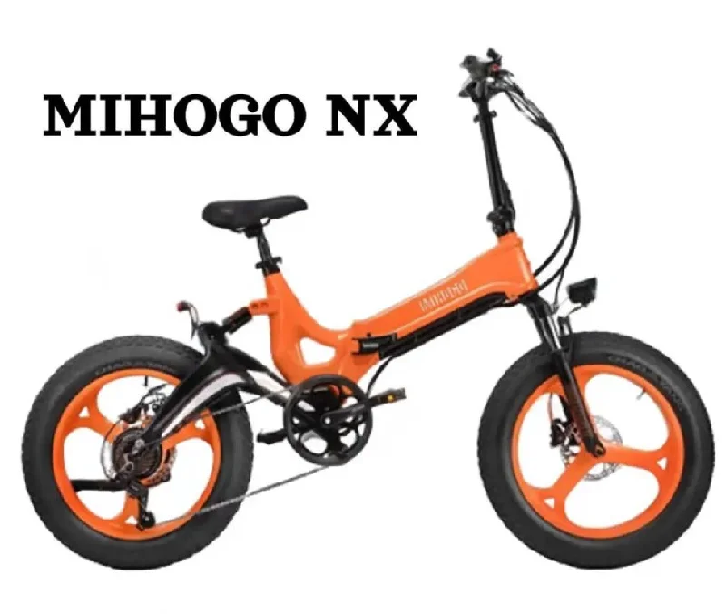 MIHOGO NX Seated Folding Electric Bike - 48V 12.5Ah, 1000W Peak, 50kmh, 80km, Dual Hydraulic, Shimano 7-Speed, Removeable Battery, IP65