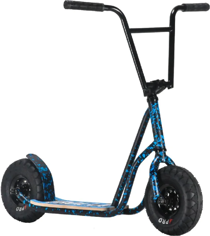 Comfortable Commuter Scooter for City Travel-Rocker Rolla off road scooter - blue splatter