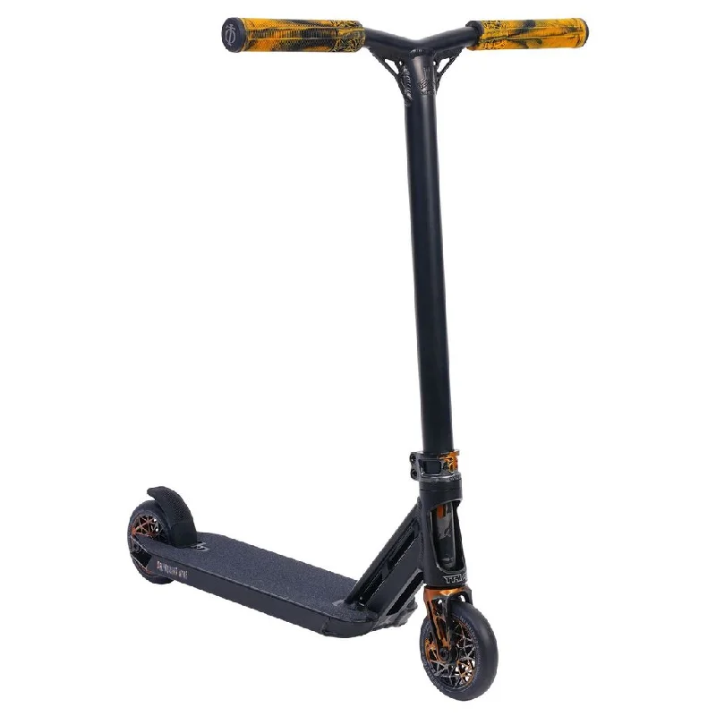 Stylish and Functional Kick Scooter for Adults-Triad Psychic Delinquent Mini Complete Stunt Scooter Black/Gold/Grey/Goblin