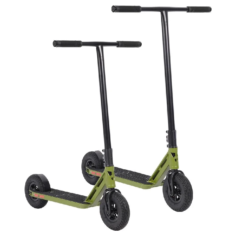 Comfortable Urban Scooter for Daily Commutes-Triad Shape Shifter Dirt Scooter- Large - Matte Green / Black