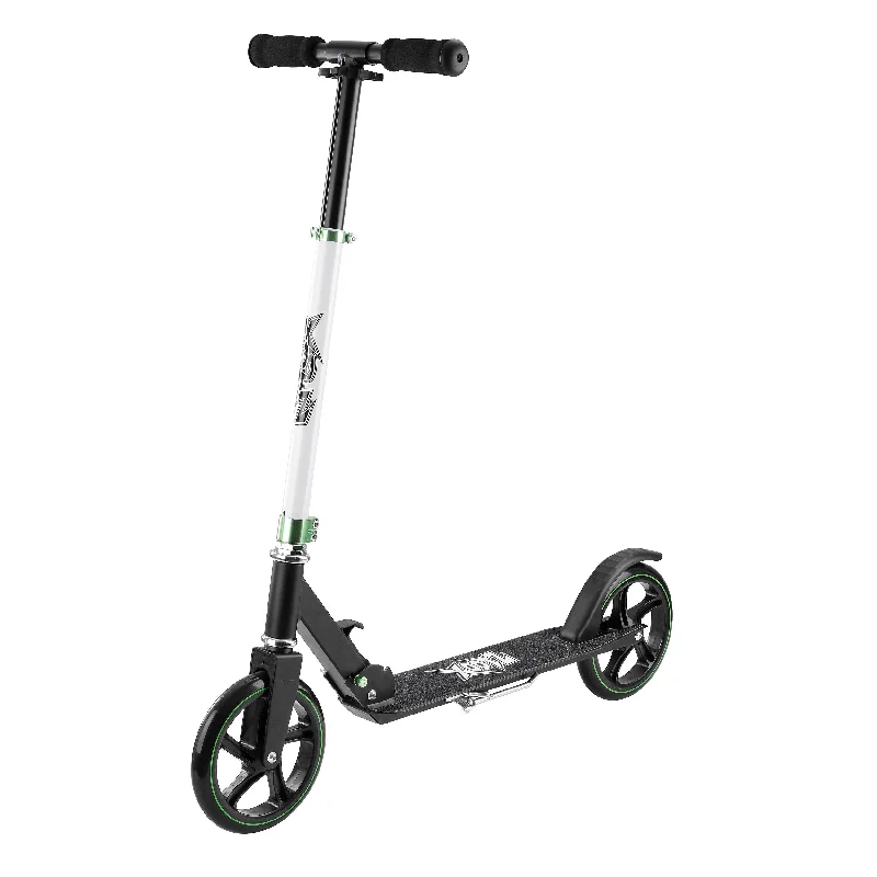 Comfortable Scooter for Long Rides-XOOTZ® Big Wheel Scooter for Kids Foldable with Adjustable Handlebars Scooter (Gun Metal / Black)