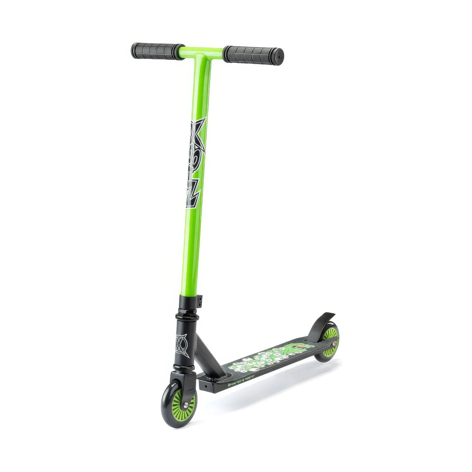 Durable Kick Scooter for Everyday Use-Xootz Brainache Youth Stunt Scooter - Green