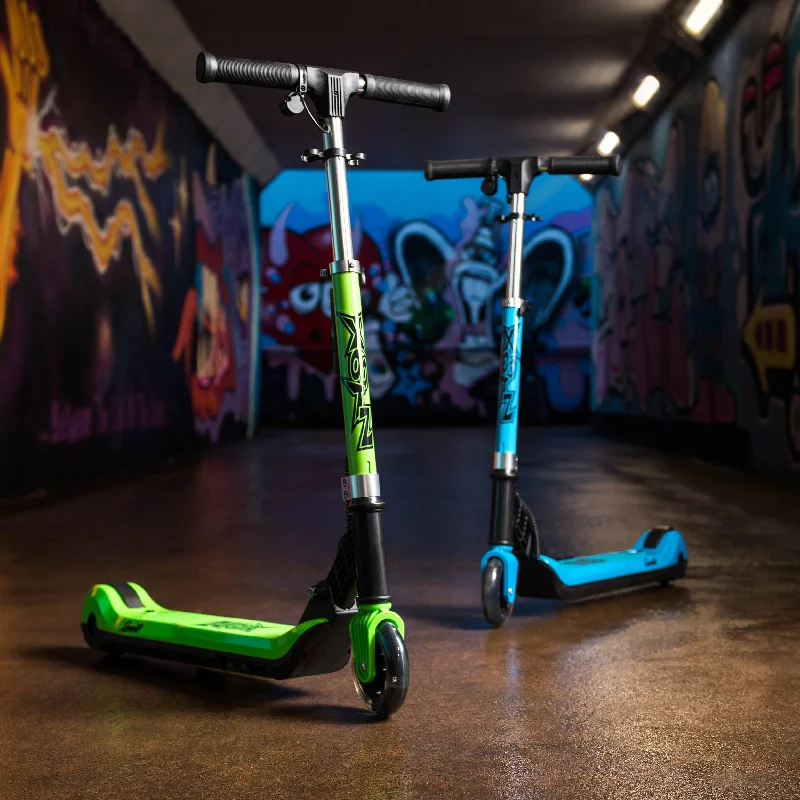 Powerful Battery Scooter for Long-Distance Rides-XOOTZ® Elements Electric Scooter Folding with LED Light Up Wheel and Collapsible Handlebars