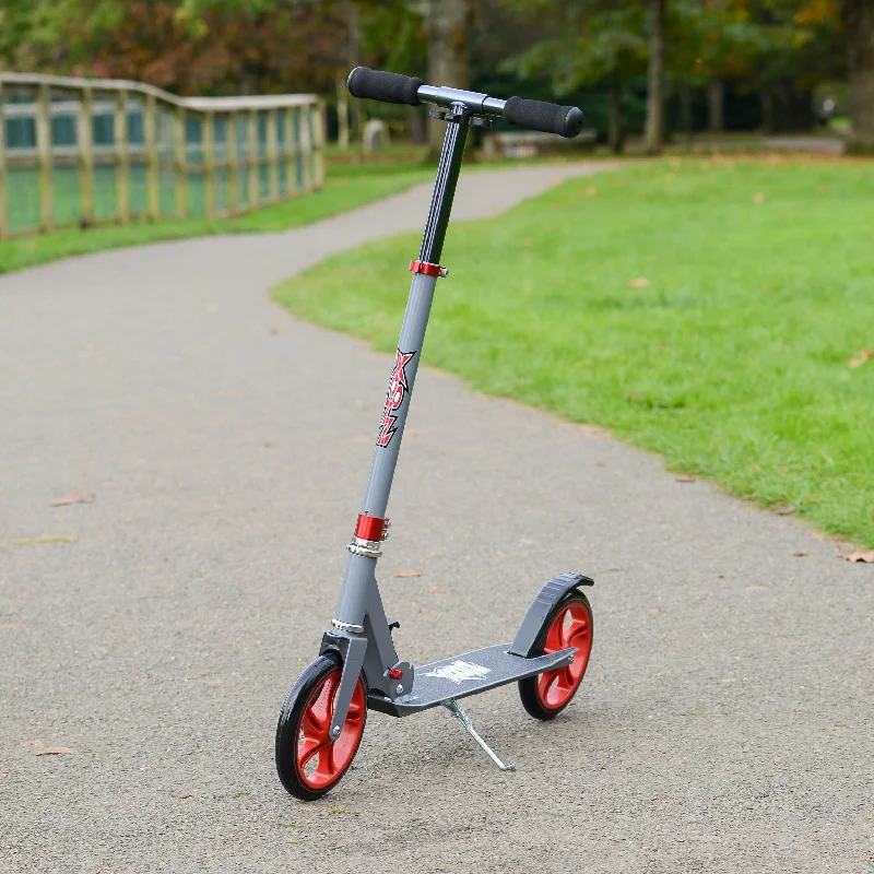 Smooth Gliding Scooter for Effortless Rides-XOOTZ® Big Wheel Scooter for Kids Foldable with Adjustable Handlebars Scooter (Gun Metal)