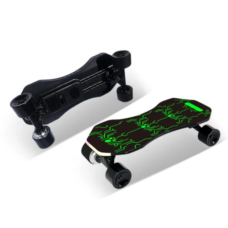 Skateboard with Custom Deck Designs for Personality-350W LED Light Mini Electric Skateboard